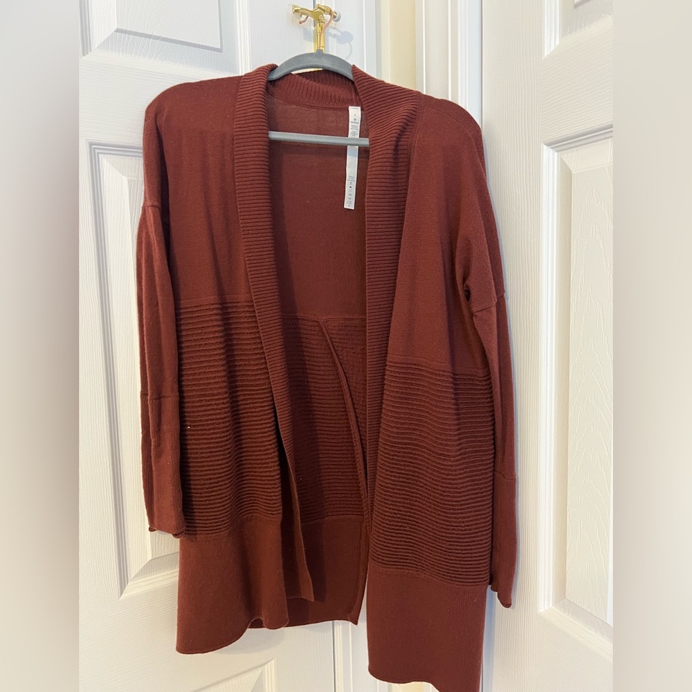 Lululemon Athletica Rust Cardigan Sweater